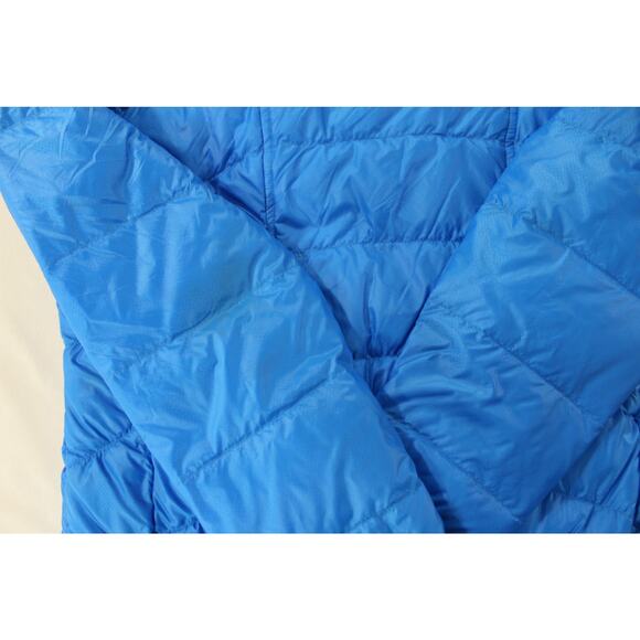 Athleta Quilted Bomber Jacket Women’s Blue Zip Rib Trim Lightweight - Picture 4 of 7